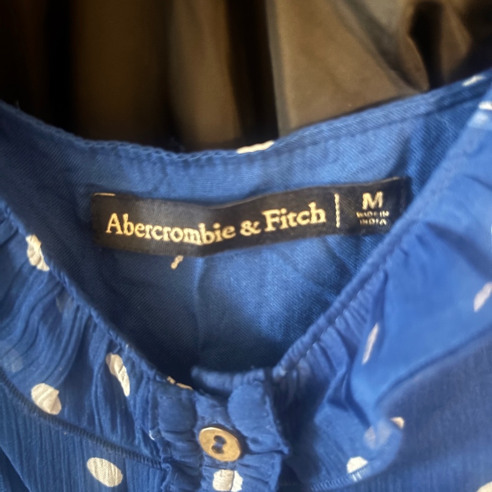 Abercrombie & Fitch Blue Dress with White Dots - Picture 6 of 6